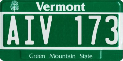 VT license plate AIV173