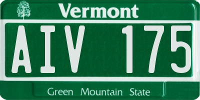 VT license plate AIV175