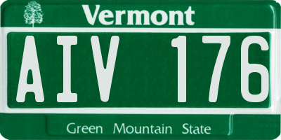 VT license plate AIV176