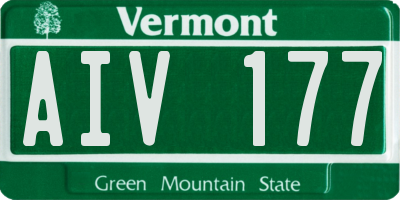 VT license plate AIV177
