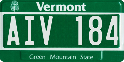 VT license plate AIV184