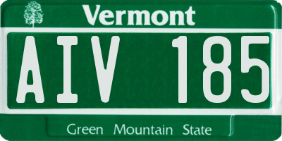 VT license plate AIV185