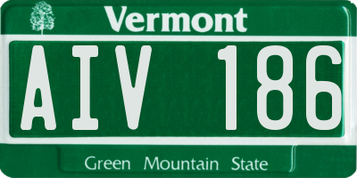 VT license plate AIV186