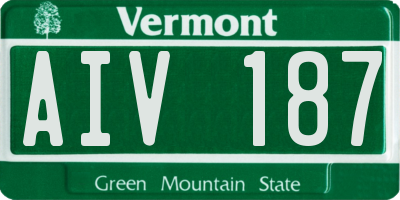 VT license plate AIV187