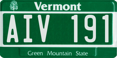 VT license plate AIV191