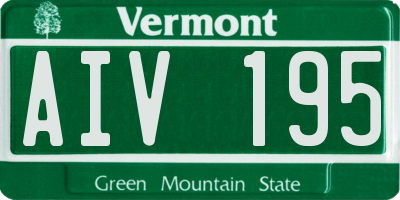 VT license plate AIV195