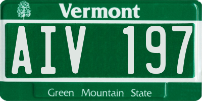VT license plate AIV197