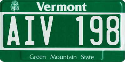 VT license plate AIV198