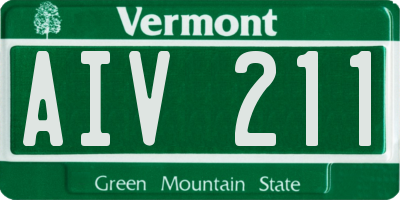 VT license plate AIV211