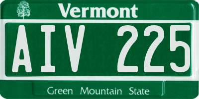VT license plate AIV225