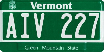 VT license plate AIV227