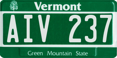 VT license plate AIV237