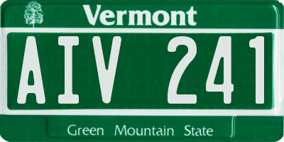 VT license plate AIV241
