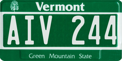 VT license plate AIV244