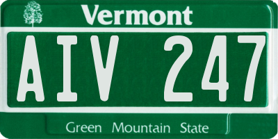 VT license plate AIV247