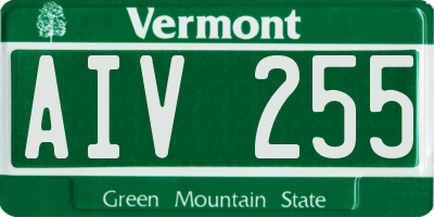 VT license plate AIV255