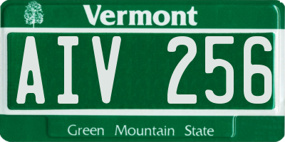 VT license plate AIV256