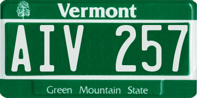 VT license plate AIV257