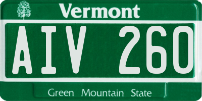 VT license plate AIV260