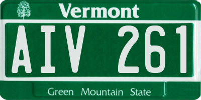 VT license plate AIV261