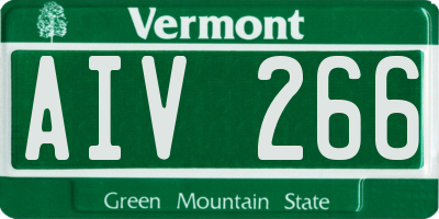 VT license plate AIV266