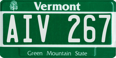 VT license plate AIV267