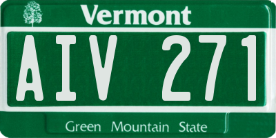 VT license plate AIV271