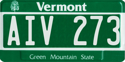 VT license plate AIV273