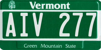 VT license plate AIV277