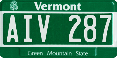 VT license plate AIV287