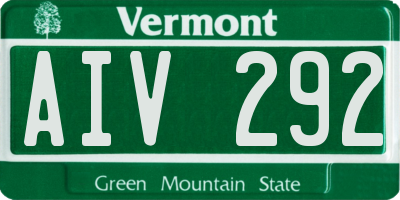 VT license plate AIV292