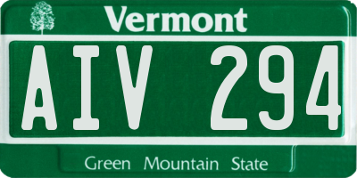 VT license plate AIV294
