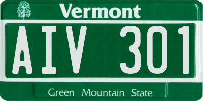 VT license plate AIV301