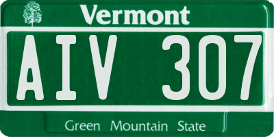 VT license plate AIV307