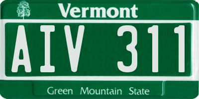 VT license plate AIV311