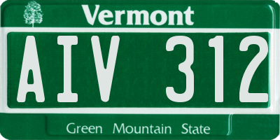 VT license plate AIV312