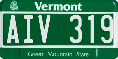VT license plate AIV319