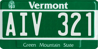 VT license plate AIV321