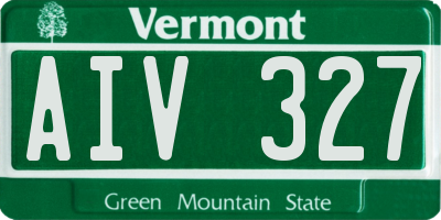 VT license plate AIV327