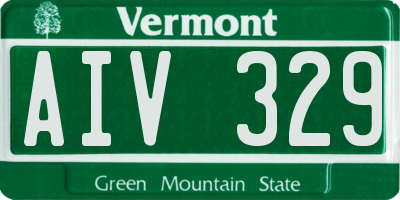 VT license plate AIV329