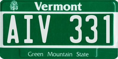 VT license plate AIV331