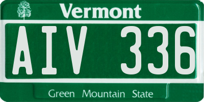 VT license plate AIV336