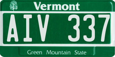 VT license plate AIV337