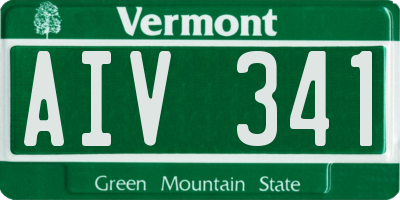 VT license plate AIV341