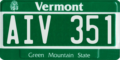 VT license plate AIV351