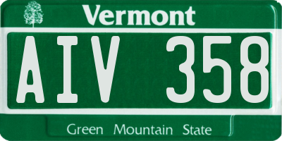 VT license plate AIV358