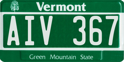 VT license plate AIV367