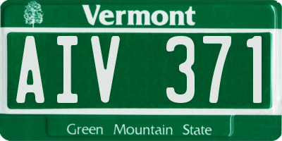 VT license plate AIV371