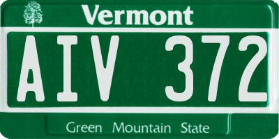 VT license plate AIV372