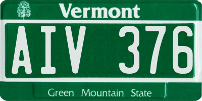 VT license plate AIV376